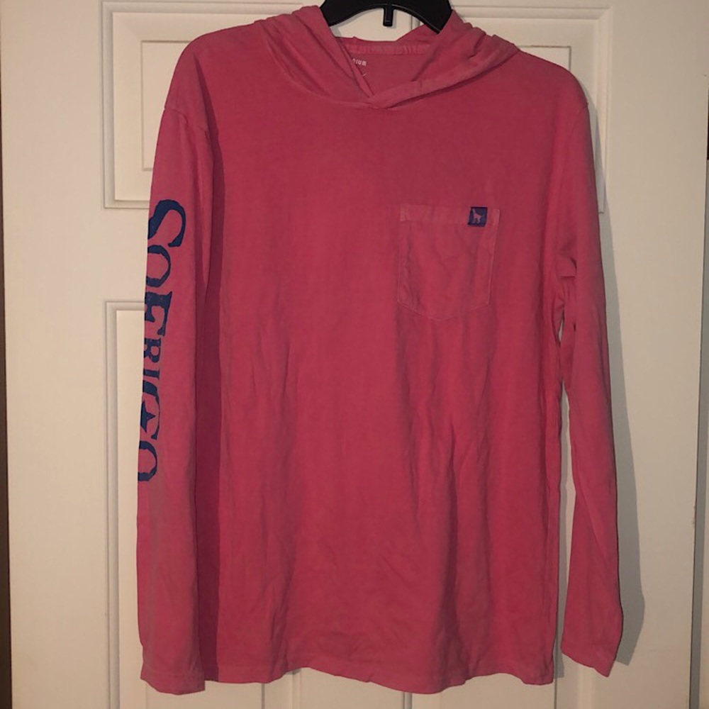 Long sleeve hooded tee from southern fried cotton